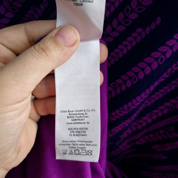 Eddie Bauer Purple Print Sleeveless Dress M – Classic, Minimalist, Workwear - Picture 7 of 7
